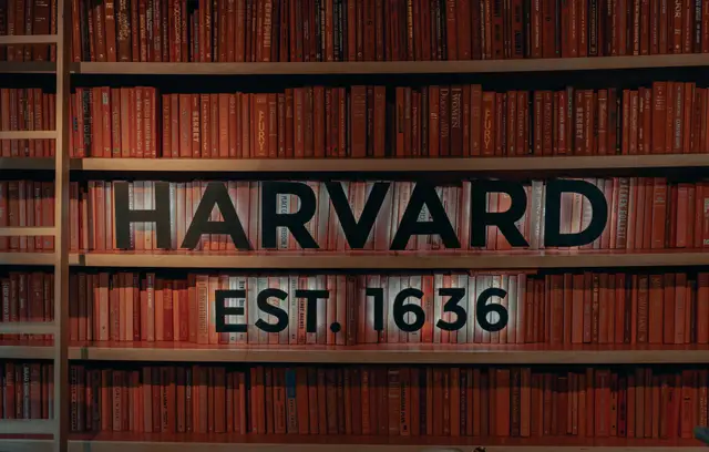 text that says "harvard est. 1636"